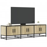 vidaXL Sonoma tölgy színű szerelt fa és fém TV-szekrény 150x35x41 cm