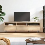 vidaXL Sonoma tölgy színű szerelt fa fali TV-szekrény 150x30x44,5 cm