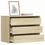 vidaXL Sonoma tölgy színű szerelt fa fiókos sarokszekrény 80x41x58 cm
