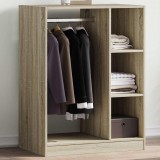 vidaXL Sonoma tölgy színű szerelt fa ruhásszekrény 77 x 48 x 102 cm