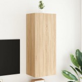 vidaXL Sonoma-tölgyszín szerelt fa fali TV-szekrény 40,5 x 30 x 102 cm