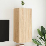 vidaXL Sonoma-tölgyszín szerelt fa fali TV-szekrény 40,5 x 30 x 90 cm