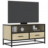 vidaXL Sonoma tölgyszínű szerelt fa és fém TV-szekrény 80x34,5x40 cm
