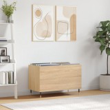 vidaXL Sonoma-tölgyszínű szerelt fa hanglemezszekrény 74,5x38x48 cm