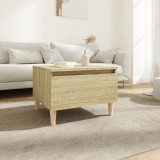vidaXL Sonoma-tölgyszínű szerelt fa kisasztal 50x46x35 cm