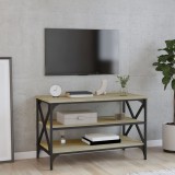 vidaXL Sonoma-tölgyszínű szerelt fa TV-szekrény 80x40x50 cm