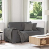 vidaXL Sötétszürke kordbársony szövet loveseat kanapé 160x77x82 cm