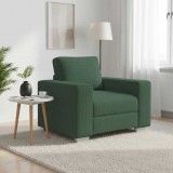vidaXL Sötétzöld kordbársony szövet kanapéfotel 100 x 77 x 82 cm