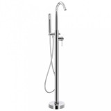 vidaXL Szabadon álló rozsdamentes acél kádtöltő csaptelep 118,5 cm