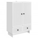 vidaXL Széf Fehér 66 x 34,5 x 95 cm Mérnöki fa