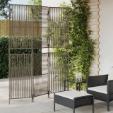 vidaXL Szürke 3-paneles polyrattan térelválasztó