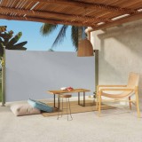 vidaXL Szürke behúzható oldalsó terasznapellenző 160 x 300 cm