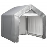 vidaXL Szürke galvanizált acél tárolósátor 180 x 180 cm