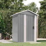 vidaXL Szürke horganyzott acél kerti fészer 126x97,5x177 cm