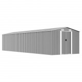 vidaXL Szürke horganyzott acél kerti fészer 257 x 779 x 181 cm