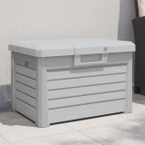 vidaXL Szürke polipropilén kültéri párnatartó láda 73 x 50,5 x 46,5 cm