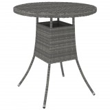 vidaXL Szürke polyrattan kerti asztal 70 x 70 x 73 cm