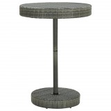 vidaXL Szürke polyrattan kerti asztal 75,5 x 106 cm