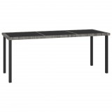 vidaXL Szürke polyrattan kerti étkezőasztal 180 x 70 x 73 cm