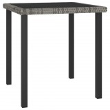 vidaXL Szürke polyrattan kerti étkezőasztal 70 x 70 x 73 cm