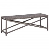 vidaXL Szürke polyrattan kerti pad 120 cm