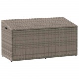 vidaXL Szürke polyrattan kerti tárolóláda 110 x 50 x 58 cm