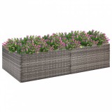 vidaXL Szürke polyrattan kerti ültetőláda 157 x 80 x 40 cm