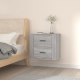 vidaXL Szürke sonoma színű falra szerelhető éjjeliszekrény 50x36x47 cm