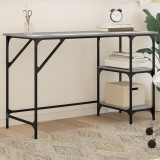 vidaXL Szürke sonoma színű fém és szerelt fa íróasztal 120x50x75 cm