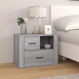vidaXL Szürke sonoma színű szerelt fa éjjeliszekrény 60 x 36 x 45 cm