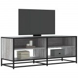 vidaXL Szürke sonoma színű szerelt fa és fém TV-szekrény 120,5x40x46cm