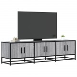 vidaXL Szürke sonoma színű szerelt fa és fém TV-szekrény 150x35x41 cm
