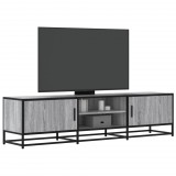 vidaXL Szürke sonoma színű szerelt fa és fém TV-szekrény 160x35x41 cm