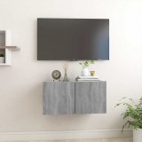 vidaXL Szürke sonoma színű szerelt fa függő TV-szekrény 60x30x30 cm