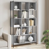 vidaXL Szürke sonoma színű szerelt fa könyvespolc 102x28x172 cm