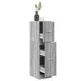 vidaXL Szürke sonoma színű szerelt fa patikaszekrény 30x118x77,5 cm