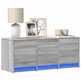 vidaXL Szürke sonoma színű szerelt fa TV-szekrény LED-del 97x34x40 cm
