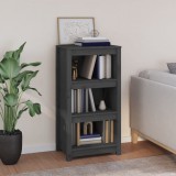 vidaXL Szürke tömör fenyőfa könyvszekrény 50 x 35 x 97 cm