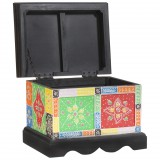 vidaXL Tároló doboz 40x30x30 cm Szilárd Fa Mangó