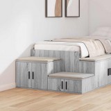 vidaXL Tárolószekrény 2 db Szürke Sonoma 127 x 41 x 40 cm Szerelt Fa
