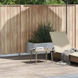 vidaXL Téglalap bézs polyrattan kerti dohányzóasztal 60x40x37cm