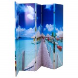 vidaXL Tengerpart mintás paraván 200 x 170 cm