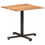 vidaXL Tömör akácfa bisztróasztal természetes szélekkel 80x80x75 cm