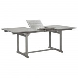 vidaXL Tömör akácfa kerti étkezőasztal (150-200) x 100 x 75 cm