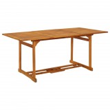 vidaXL Tömör akácfa kerti étkezőasztal 180 x 90 x 75 cm