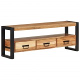 vidaXL Tömör akácfa TV-szekrény 120 x 30 x 45 cm