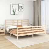 vidaXL Tömör fa ágykeret 200 x 200 cm