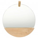 vidaXL tömör fenyőfa fali tükör 35 cm