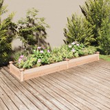 vidaXL Tömör fenyőfa kerti magaságyás béléssel 240x60x25 cm