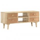 vidaXL Tömör mangófa TV-szekrény 110 x 30 x 45 cm